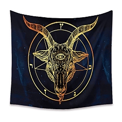 Goat Polyester Wall Tapestry, Rectangle Tapestry for Wall Bedroom Living Room, Goat, 950x730mm