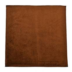 Седло Коричневый Бархатная салфетка для полировки серебра для ювелирных изделий, квадратный, седло коричневый, 30.6x30.5x0.15 см