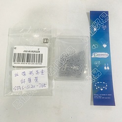 Color de Acero Inoxidable 50 pcs 304 dijes de acero inoxidable, cinta de la conciencia, color acero inoxidable, 14.5x6.1x1 mm, agujero: 1.5 mm