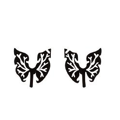 black Horror Stainless Steel Mini Lung Earrings for Hip Hop Girls Halloween Gift