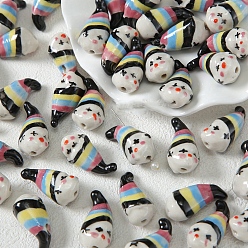 Human Перламутровый ручной работы фарфора бусины, человек, 14x26x2 мм