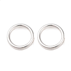 Посеребрённый Латунные разрезные кольца, кольца с двойной петлей, 925 серебро покрытием, 6x2 мм, внутренний диаметр: 4.5 мм