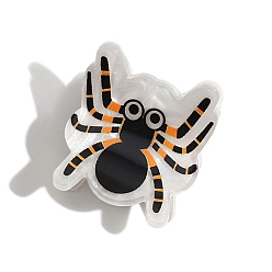 Spider Заколки-коготь из ацетата целлюлозы на тему Хэллоуина, аксессуары для волос для женщин, паук, 25x25 мм