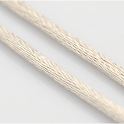 Light Grey Macrame Rattail Chinese Knot Making Cords Round Nylon Braided String Threads, Satin Cord, Light Grey, 2mm, about 10.93 yards(10m)/roll