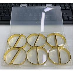 Золотой D-образные железные кольца для салфеток fingerinspire, держатель для салфеток, для настройки места, украшение свадьбы и вечеринки, золотые, 30x49x12 мм, 12 шт / коробка