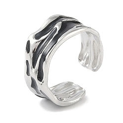 Нержавеющая Сталь Цвет 304 эмалевые кольца на пальцах манжеты из нержавеющей стали, широкие открытые кольца для женщин, цвет нержавеющей стали, регулируемый, 10 мм