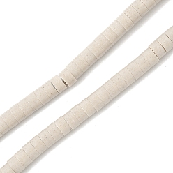 Желтая Старая Ткань  Нити бусин из искусственного камня лавы ручной работы, колонка, яркие глазированный фарфор, старое кружево, 4x2~2.5 мм, отверстие : 0.6 мм, около 155~157 шт / нитка, 14.96~15.16'' (38~38.5 см)