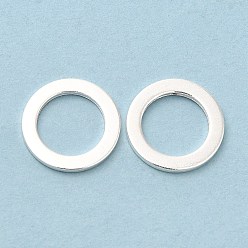 925 Sterling Silver Plated Brass Linking Rings, Cadmium Free & Lead Free, Round Ring, 925 Sterling Silver Plated, 12x1mm, Inner Diameter: 8.2mm