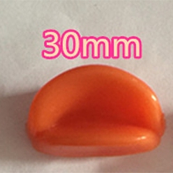 Naranja Boca de muñeca de plástico, para manualidades, juguete de ganchillo y peluches, boca de pato, naranja, 3 cm