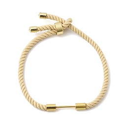 Цвет Древесины 3мм круглые нейлоновые миланские шнуры для изготовления ожерелий, с латунной фурнитурой , золотые, долговечный, стойки покрытие, деревесиные, 8.03 дюйм (20.4 см)