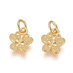 Golden Electroplated Alloy Charms, Long-Lasting Plated, with Brass Jump Ring, Butterfly, Golden, 9.5x8.5x2.5mm, Hole: 3.5mm