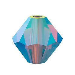 90095 20000 Light Burgundy AB 2x Хрустальные бусины preciosa®, чешский хрусталь, биконус(451 69 302 рондель), 90095 20000 светло-бордовый ab 2x, 4 мм, отверстие : 0.8 мм