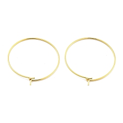 Real 18K Gold Plated 925 Sterling Silver Hoop Earring Findings, Real 18K Gold Plated, 28x25x0.8mm, Pin: 0.7mm