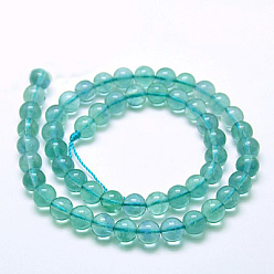 Fluorite Natural Blue Fluorite Beads Strands, Grade A, Round, 10mm, Hole: 1mm, about 39pcs/strand, 15.7 inch