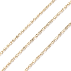 Real 14K Gold Filled Brass Rope Chains, Soldered, Real 14K Gold Filled, 1mm