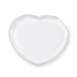 Clear K9 Glass Cabochons, Heart, Clear, 44x44.5x5mm