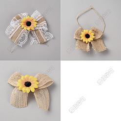 Цвет Древесины 15шт. 3 стили аксессуаров для костюма из льна с бантом и подсолнухом, швейные украшения, деревесиные, 75~338 мм, 5 шт / стиль