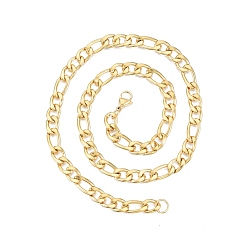Золотой Мужское колье 201 из нержавеющей стали figaro chains, золотые, 17.72 дюйм (45 см), широк: 7 мм