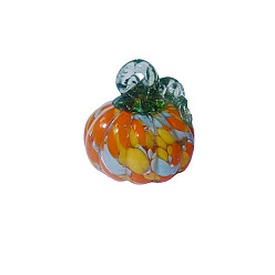 Tomato Halloween Ornaments, Handmade Lampwork Pumpkin Home Display Decoration, Tomato, 100x70mm