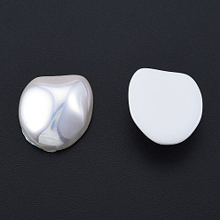Creamy White ABS Plastic Imitation Pearl Cabochons, Nuggets, Creamy White, 19x17.5x7mm