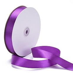 Indigo Single Face Solid Color Satin Ribbon, for Bows Crafts, Gifts Party Wedding Decoration, Indigo, 1 inch(25~26mm), about 100yards/roll(91.44m/roll)