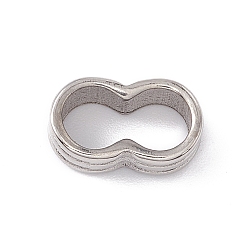 Stainless Steel Color 304 Stainless Steel Linking Rings, Infinity, Stainless Steel Color, 4x12x7mm, Inner Diameter: 10x5mm