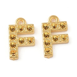 Letter F 304 Настройки горный хрусталь из нержавеющей стали кулон, золотые, Буква F, пригодный для стразов 1 мм, 8x5x1 мм, отверстие : 0.7 мм