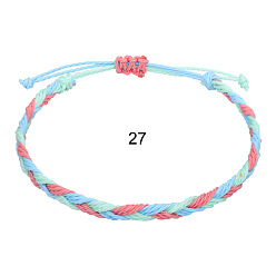 27 Bohemian Twisted Braided Bracelet for Women and Men with Wave Charm