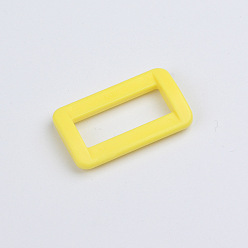 Jaune Anneau de boucle rectangle en plastique, boucle de ceinture sangle, pour bagages ceinture artisanat bricolage accessoires, jaune, 20mm