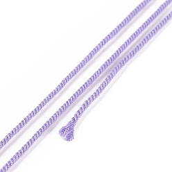 Lilac Macrame Cotton Cord, Braided Rope, with Plastic Reel, for Wall Hanging, Crafts, Gift Wrapping, Lilac, 1.5mm, about 21.87 Yards(20m)/Roll