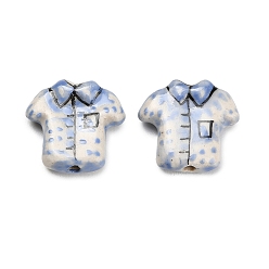 Clothes Фарфоровые бусины ручной работы, ручная роспись, одежда, 19.5x20x6.5 мм, отверстие : 1.8 мм