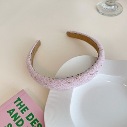 Pink series #3 Романтическая розовая повязка на голову для девочек с плотным клетчатым переплетением и цветочным узором