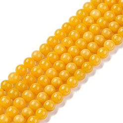 Other Jade Natural Jade Round Bead Strands, 10mm, Hole: 1mm, about 40pcs/strand, 15.7 inch