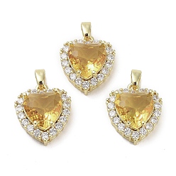 (932FM) Темно-синий аква-матовый с подкладкой Настоящие позолоченные подвески из латуни с микропаве из кубического циркония, со стеклом, долговечный, без кадмия и без свинца, сердце, темно-золотистые, 18 мм, отверстие : 17x15x7 мм