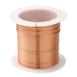 Raw Round Copper Beading Wire for Jewelry Making, Long-Lasting Plated, Raw, 24 Gauge, 0.5mm, about 75.45 Feet(23m)/roll
