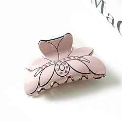 Pink Заколки для волос в форме когтей из ацетата целлюлозы, аксессуары для волос для женщин и девочек, розовые, 38x86 мм