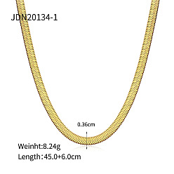 JDN20134-1（18inch） 18K Gold Plated Stainless Steel Snake Bone Chain Necklace for Women
