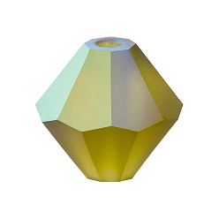 50230 20019 Olivine AB Matt Хрустальные бусины preciosa®, чешский хрусталь, биконус(451 69 302 рондель), 50230 20019 оливин ab матовый, 4 мм, отверстие : 0.8 мм