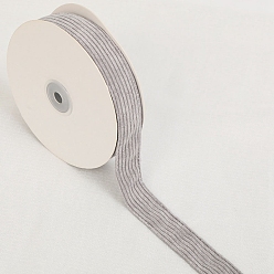 Light Grey 10 Yards Polyester Velvet Striped Ribbons, Corduroy Ribbon for Bow Making, Garment Accessories, Gift Packaging, Light Grey, 1 inch(25mm)