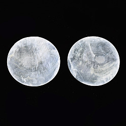 Белый Дым Плоские круглые бусины с капюшоном, без отверстия , серый, 60x1 мм