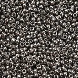 (602) Steel Grey Metallic Тохо 11/0 круглые бусины, японский бисер, никелирование, (602) стальной серый металлик, 2.2 мм, отверстие : 0.8 мм, Около 5555 шт / 50 г