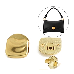 Golden Round Alloy Snap Lock Buckles, Magnetic Clasp, Handbag Accessories, Golden, 3.7x3.4cm