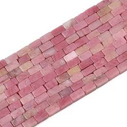 Rhodonite Natural Rhodonite Beads Strands, Cuboid, 4~5x2.5x2~2.5mm, Hole: 0.7mm, about 82pcs/strand, 14.96 inch(38cm)