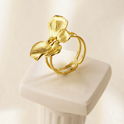 Золотой Элегантный 304 открытый браслет-манжета из нержавеющей стали с бантом для ежедневного ношения, золотые