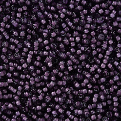 Medium Purple 12/0 Grade A Round Glass Seed Beads, Transparent Inside Colours, Medium Purple, 2x1.5mm, Hole: 0.7mm, about 48500pcs/pound