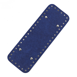 Темно-Синий Pu leahter вязание крючком сумки дно, прямоугольные, аксессуары для замены основания формирователя мешков, темно-синий, 28x15x0.35 см