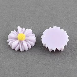 Lilac Flatback Hair & Costume Accessories Ornaments Resin Flower Daisy Cabochons, Lilac, 13x4mm