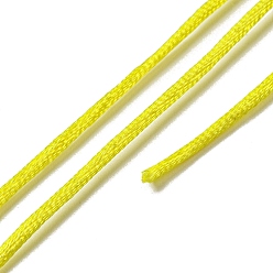 Jaune Fil à broder en polyester, fils de point de croix, jaune, 1.5mm, 20 m / bundle