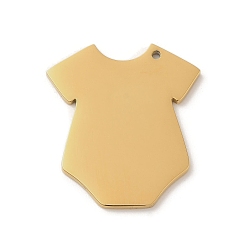 Настоящее золото 18K Ионное покрытие (ip) 304 подвески из нержавеющей стали, пустая бирка с зеркальной полировкой, очарование одежды, реальный 18 k позолоченный, 29.5x26x1.5 мм, отверстие : 1.5 мм