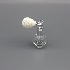 White Glass Highlighter Shimmer Sparkle Powder Spray Bottles, Perfume Fine Mist Atomizer with Braided Airbag, Refillable Bottle, White, 9.16x5.24cm, Capacity: 15ml(0.51fl. oz)